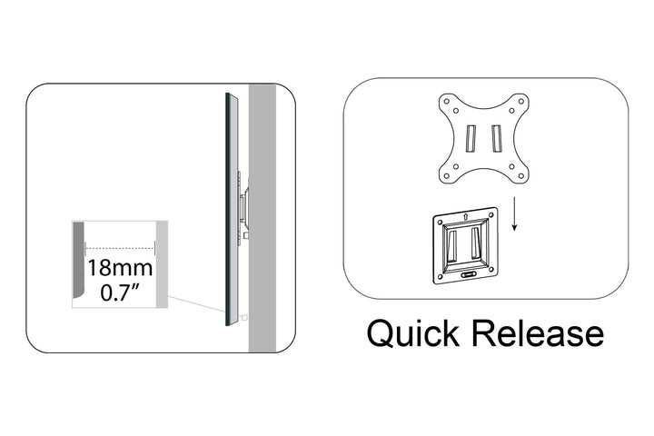 Digitus Ekran Taşıyabilen Sabit Askı Aparatı, Maksimum 81 Cm, 32 İnç Ekran, Maksimum Yük Kapasitesi 18kg, VESA 100 X 100mm, Duvara Monte Edilebilir, Siyah Renk, Su Terazili (DA-90303-1) 3