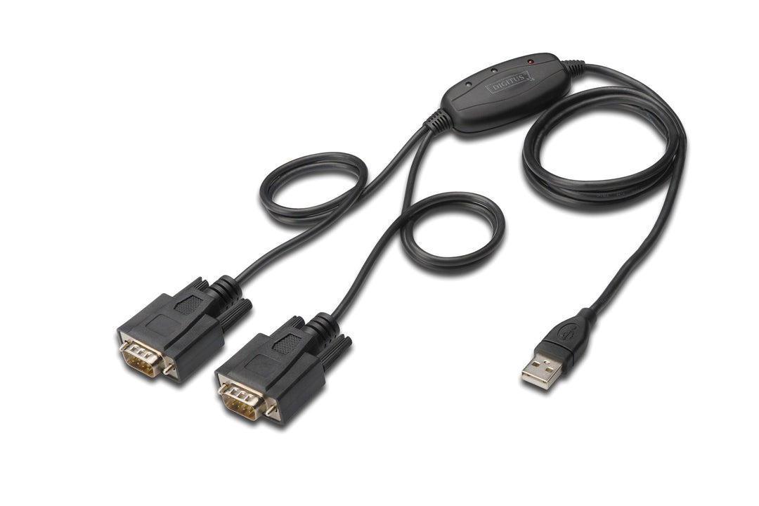 Digitus USB 2.0 2 X RS232 (Seri) Çevirici Kablosu, 1.5 Metre (DA-70158)