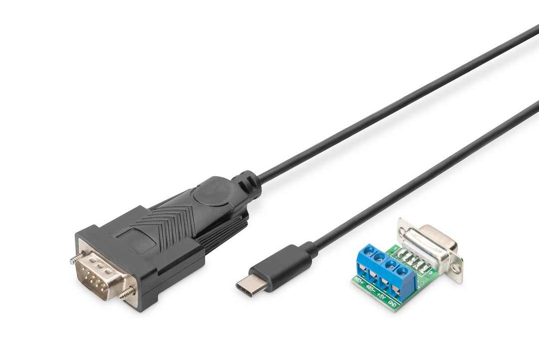 Assmann DIGITUS USB-C™ Serial Adapter, USB-C™ - RS485 (USB Typ-C To RS485 Converter Cabel 1m Cable Length, FTDI Chipset ) (DA-70168)