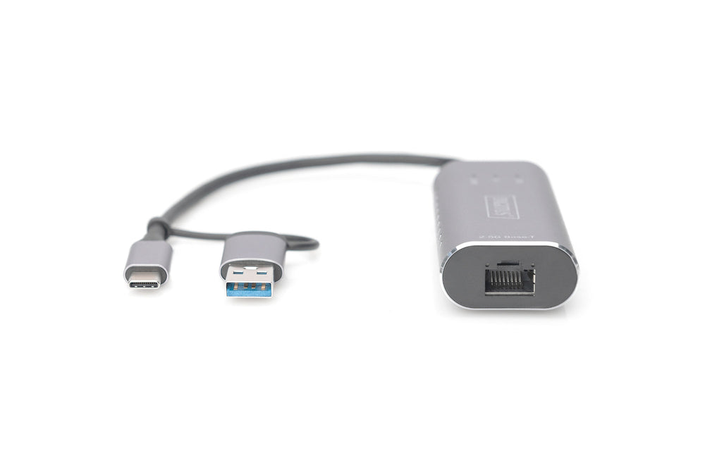 Digitus USB Tip C™ Gigabit Ethernet Adaptörü 2.5G, USB-C™ + USB-A (USB 3.1/3.0) (DN-3028) 2