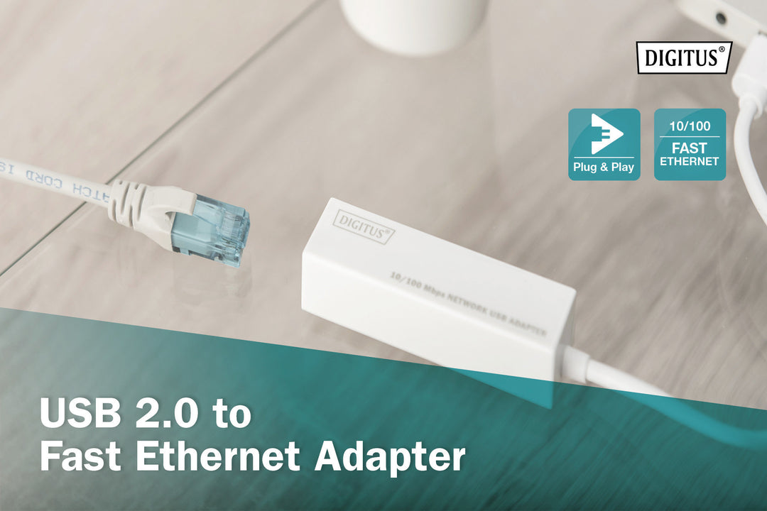 Digitus USB 2.0 Fast Ethernet Adaptörü, 1 X 10/100 RJ45 Dişi, USB-A Erkek (DN-10050-1) 4