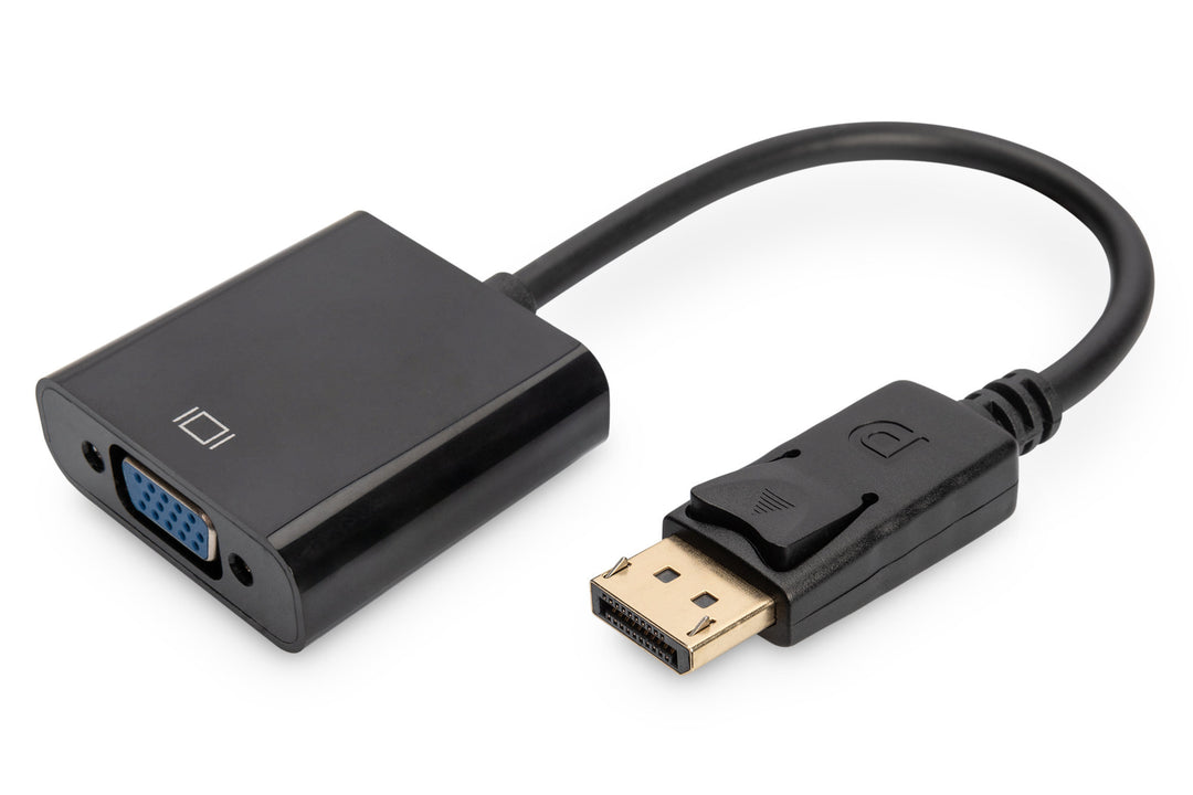 Assmann DIGITUS DisplayPort Adapter / Converter, Type DP - HD15 M/F, 0.15m,W/İnterlock, DP 1.2, Bl (AK-340403-001-S)
