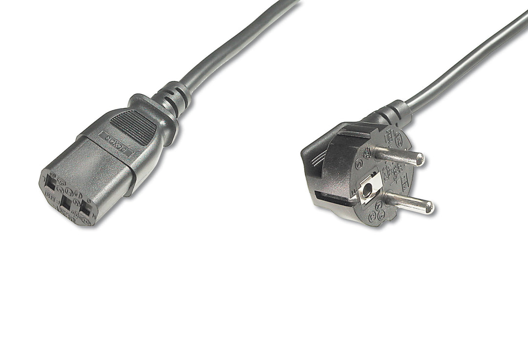 Beek Güç Kablosu, Schuko-C13, 2,5 Metre, 10A 250V, Siyah Renk, H05VV F 0.75x3 (BC-PWR-SCH-C13-025)