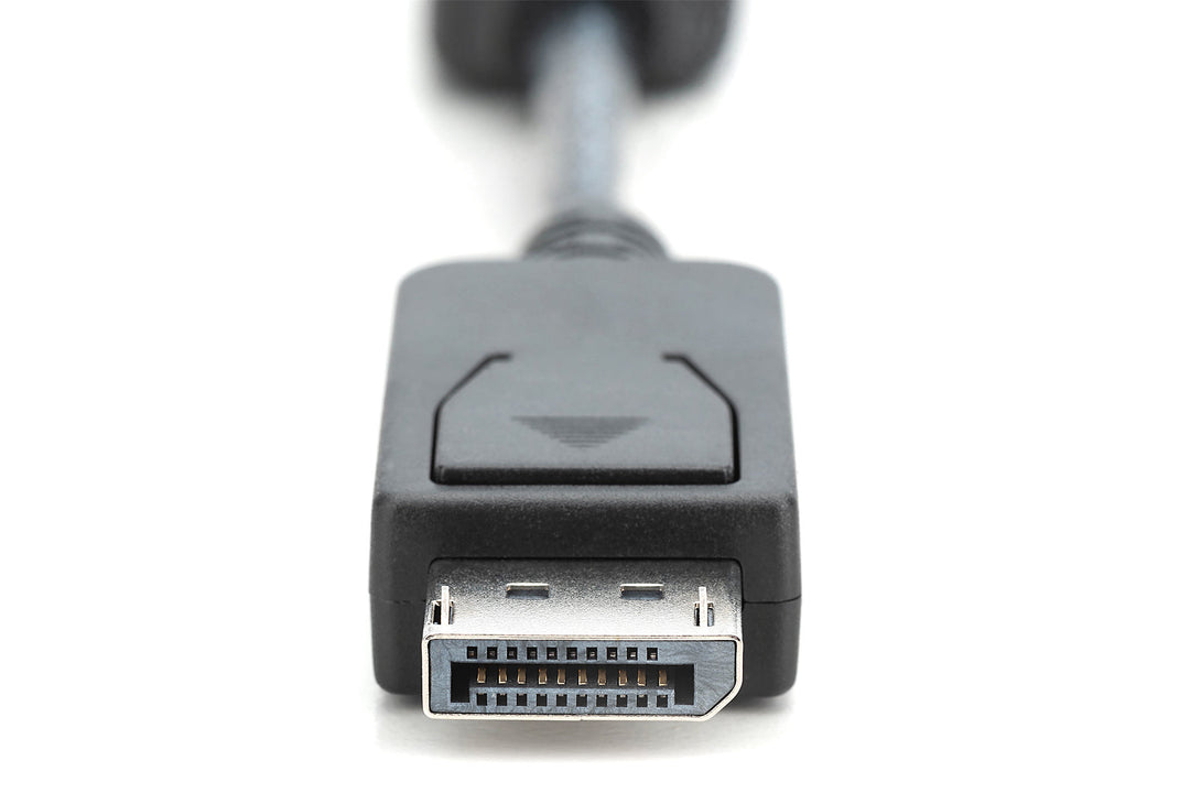 Digitus DisplayPort (DP) HDMI Adaptörü, Kablolu, DP Erkek - HDMI Tip A Dişi, AWG: 28, Çift Kat Zırhlı, 0.15 Metre, Kilit Mekanizmalı, DP 1.1a Uyumlu, Siyah Renk (AK-340400-001-S) 2