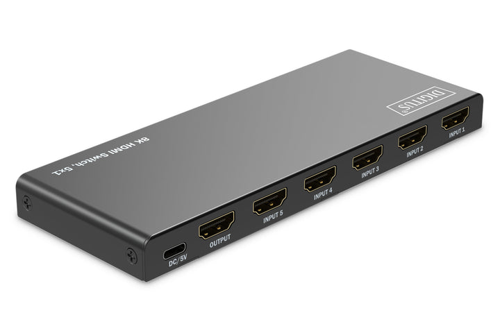 Digitus 8K HDMI Switch, 5x1, 8K/60Hz (4:4:4), HDR, HDCP 2.3 (DS-55334)