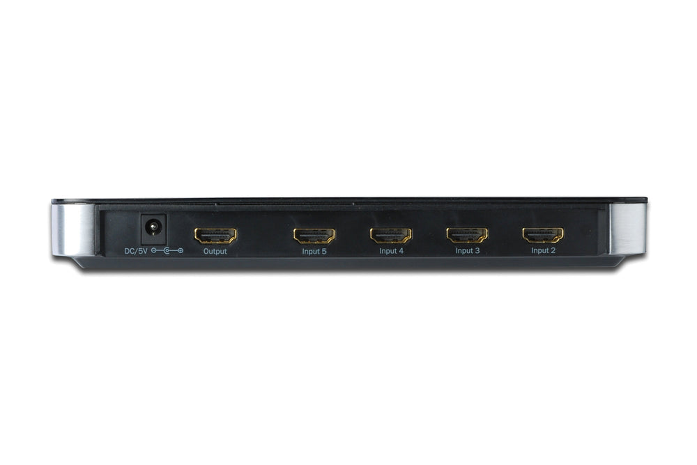 Digitus 5 Port HDMI Switch, 4 Giriş (HDMI Arayüzlü Kaynak Cihaz), 1 Çıkış (HDMI Arayüzlü Görüntü Aygıtı), 1 PC Bağlantısı (USB) (DS-45310) 2