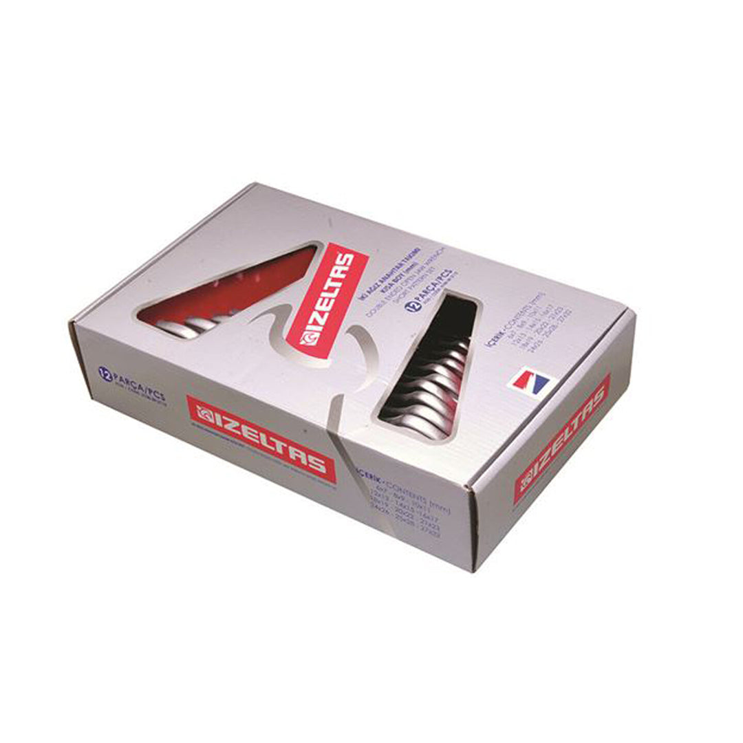 İzeltaş 12`li Kısa Çatal İki Ağız Anahtar Takımı