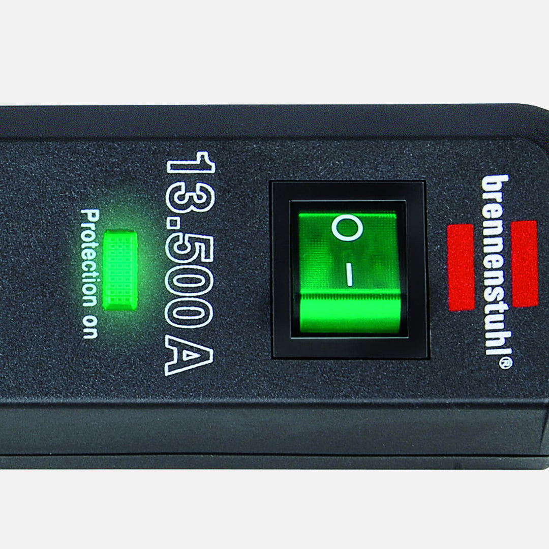 Brennenstuhl Eco Line 6`lı 13.500A Akım Korumalı Anahtarlı Priz 3