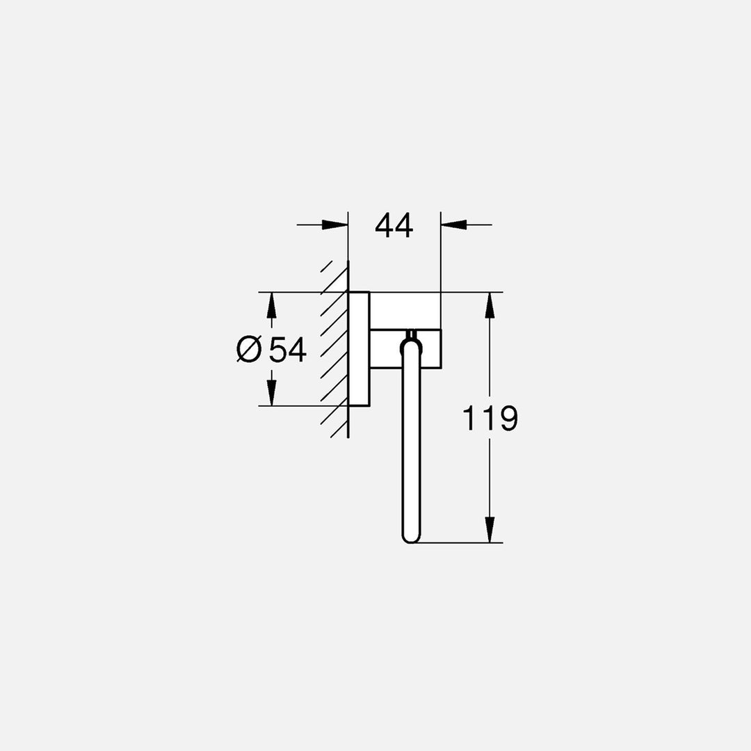 Grohe Start Siyah Tuvalet Kağıtlık 3