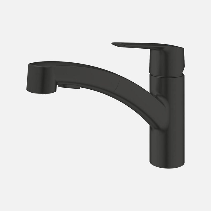 Grohe Start Siyah Spiralli Yatık Borulu Eviye Bataryası 2