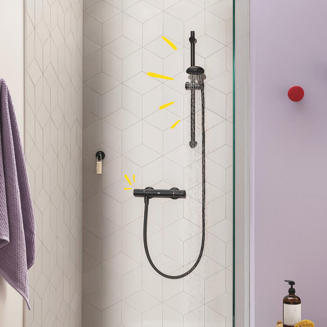 Grohe Precision Start Siyah Termostatik Duş Bataryası 5