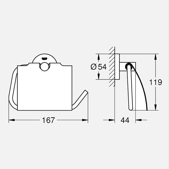 Grohe Start Kapaklı Tuvalet Kağıtlık 5