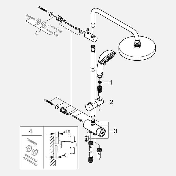Grohe New Tempesta Kolonlu Duş Sistemi 4