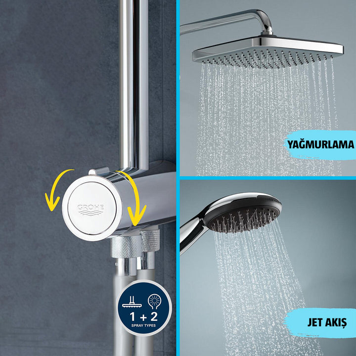 Grohe Vitalio Comfort 250 Kare Duş Sistemi 8