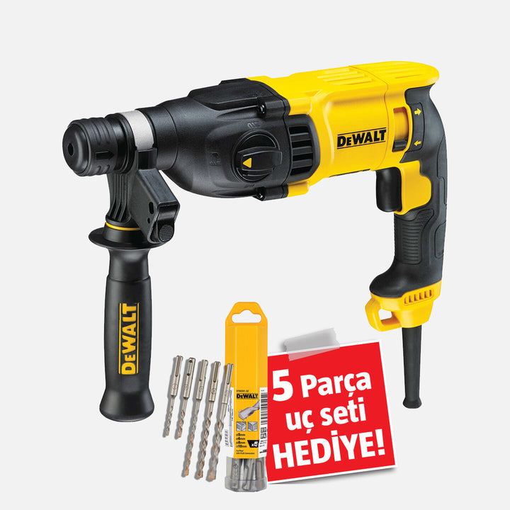 Dewalt D25133K 800W SDS Plus Pnömatik Kırıcı Delici Matkap (5 Parça Uç Seti Hediye!) 7