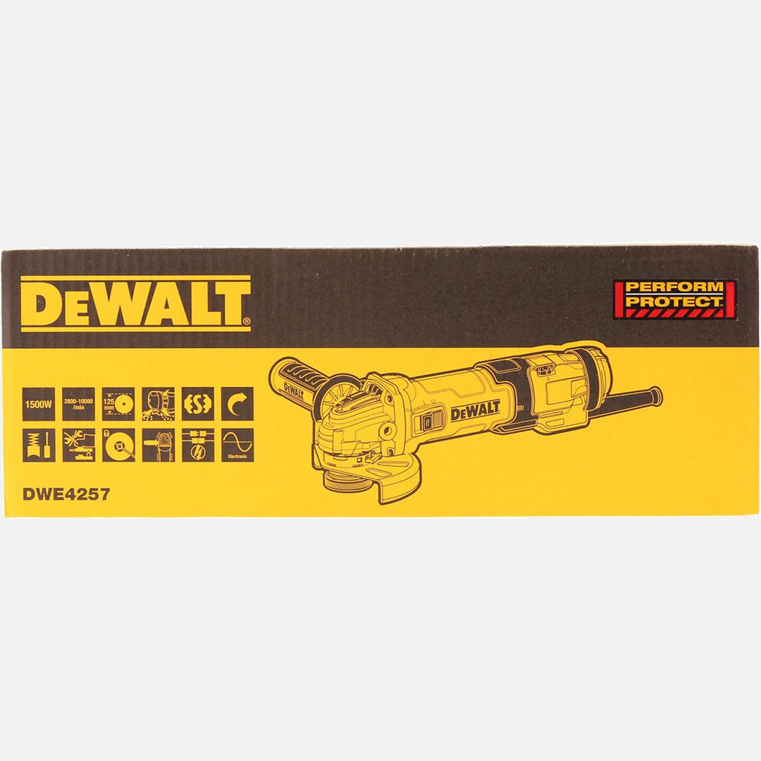 Dewalt DWE4257 1500 Watt 125mm Devir Ayarlı Profesyonel Avuç Taşlama 5