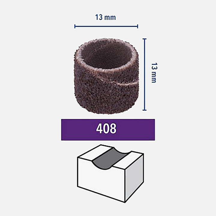 13mm Çaplı 60 Kum Kalınlıklı Zımpara Şeridi 6`lı 2