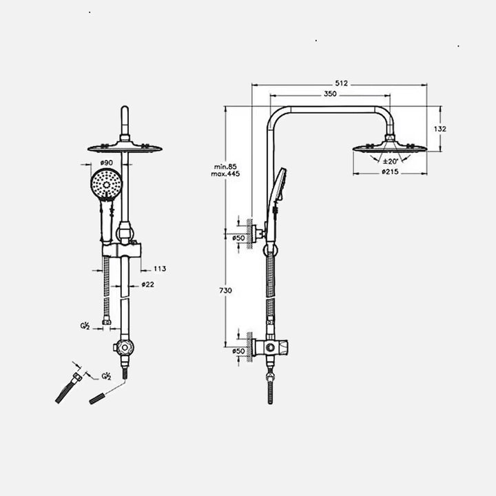 Artema Joy 3C Duş Sistemi 150 cm Krom 3