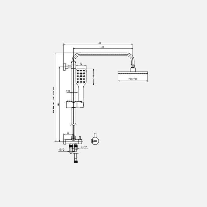 ECA Tiera Teleskobik Kolonlu Duş Seti 2