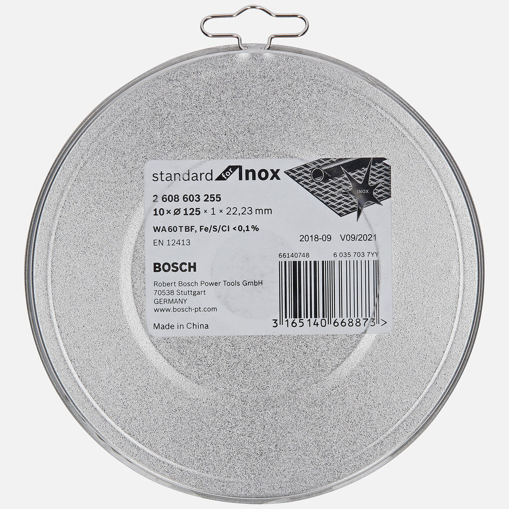 Bosch 125x1,0 mm Standard Seri Düz Inox (Paslanmaz Çelik) Kesme Diski (Taş)Rapido 2