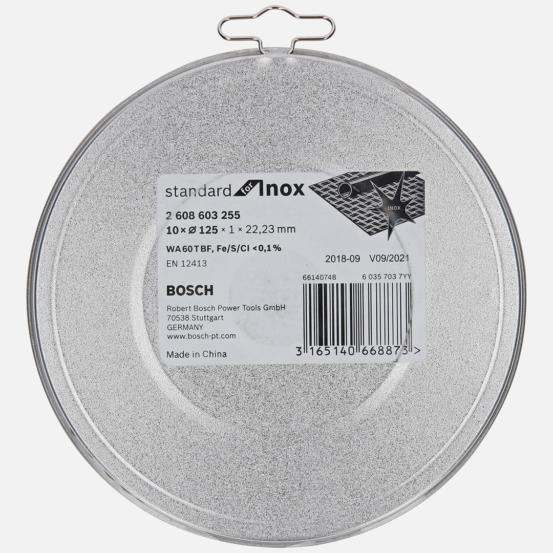 Bosch 125x1,0 mm Standard Seri Düz Inox (Paslanmaz Çelik) Kesme Diski (Taş)Rapido 2