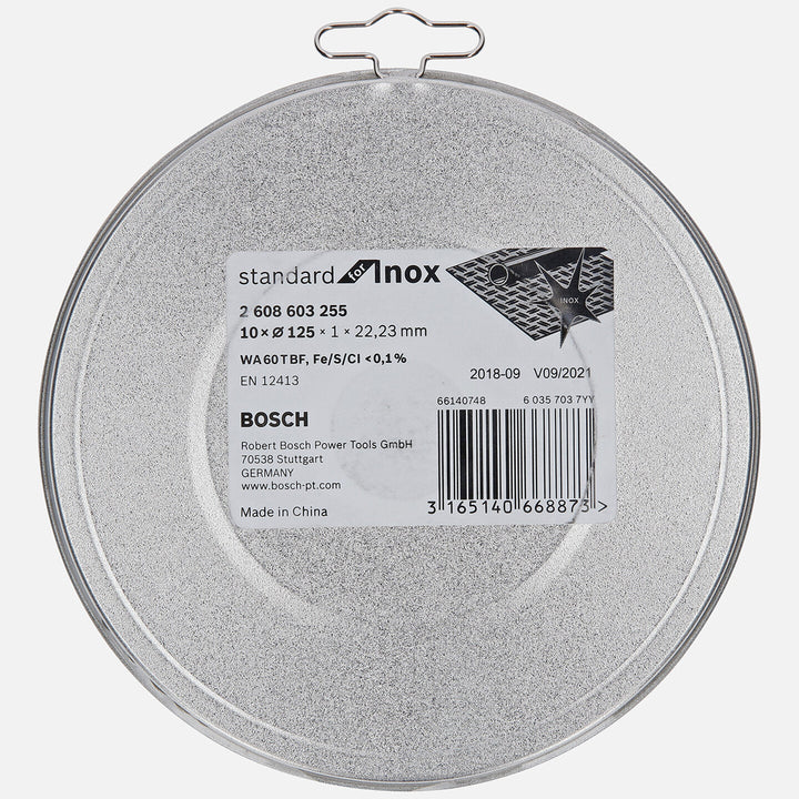 Bosch 125x1,0 mm Standard Seri Düz Inox (Paslanmaz Çelik) Kesme Diski (Taş)Rapido 2
