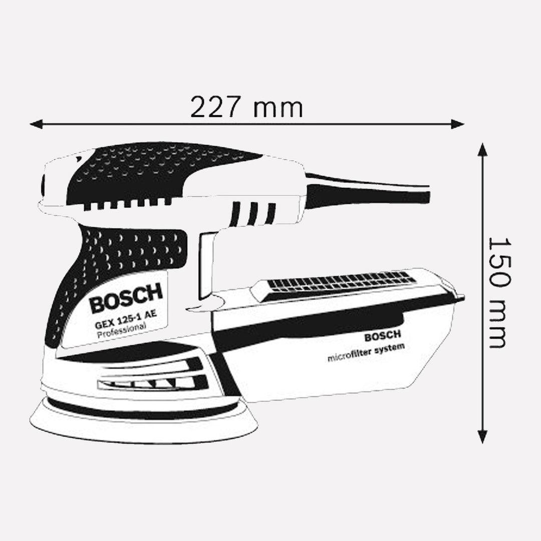 Bosch Profesyonel GEx-125-1AE Eksantrik Zımpara 5