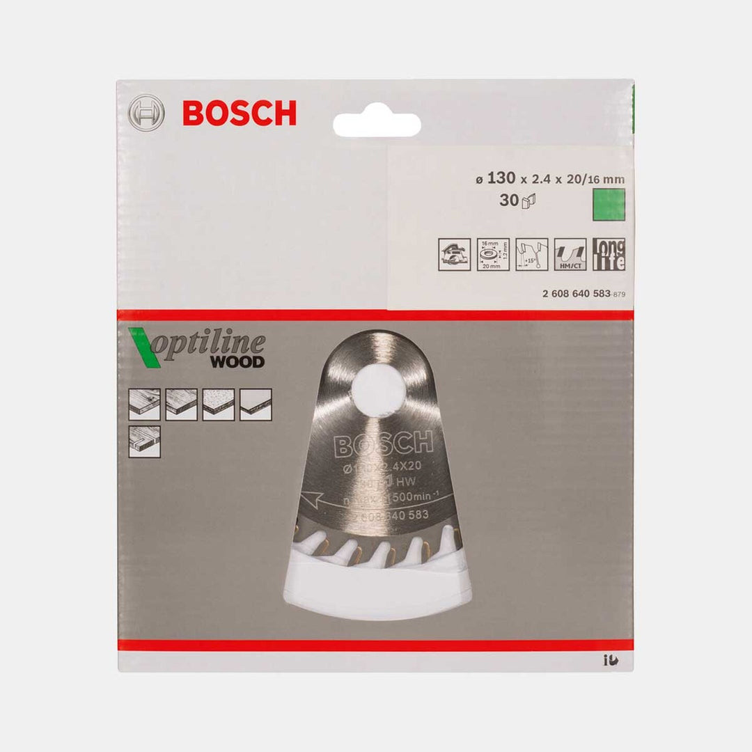 Bosch Optiline Daire Testere Bıçağı 130x16 mm 30 Diş