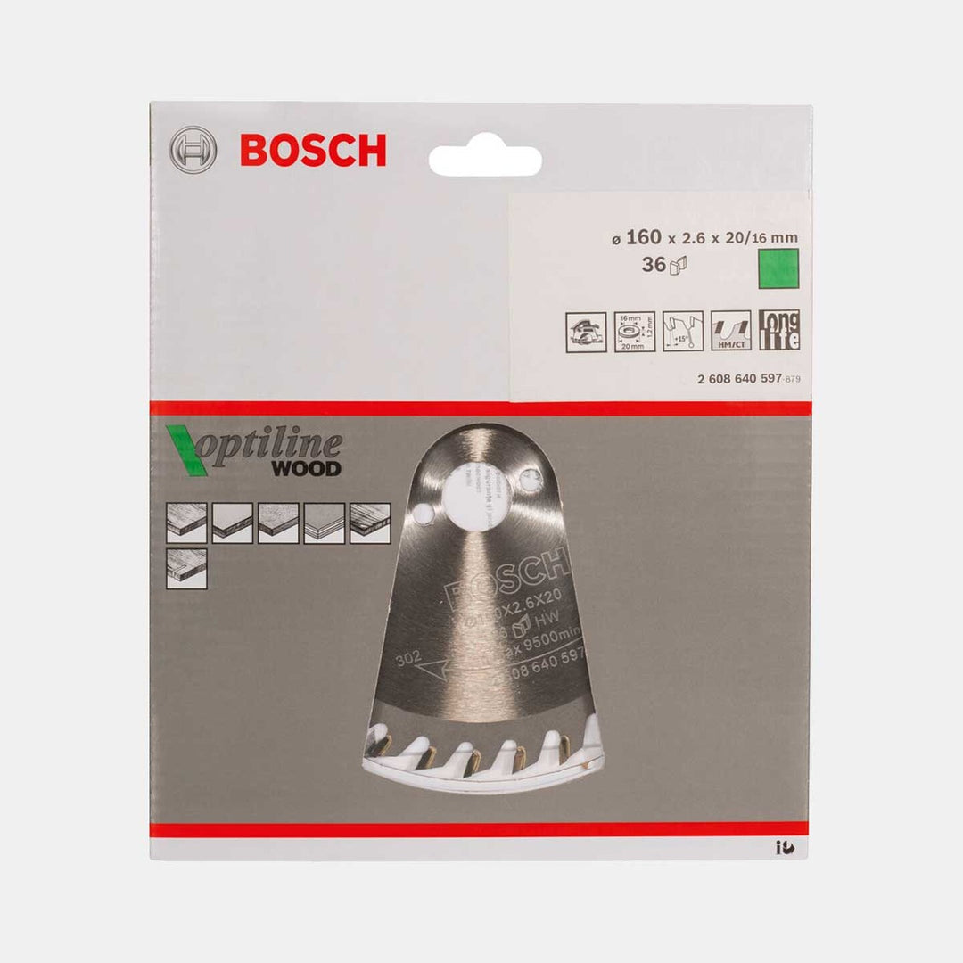 Bosch Optiline Daire Testere Bıçağı 160x16 mm 36 Diş