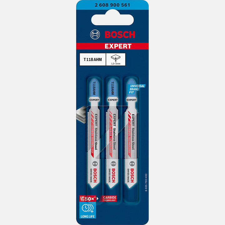 Bosch Exp Dekupaj Bıçağı Speciforinox T118Ahm 3`lü 6