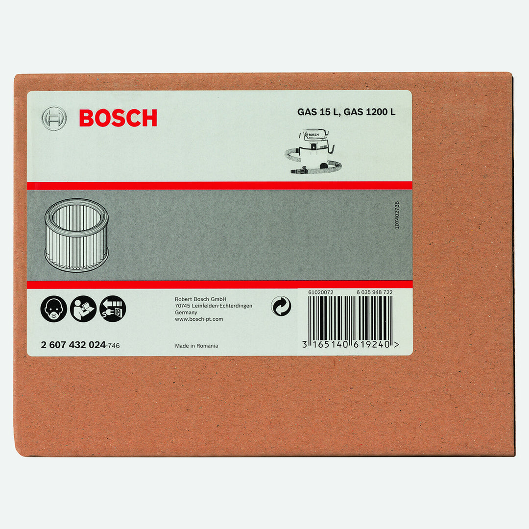 Bosch Süpürge Filtresi Kanallı Gas15/12-25 2