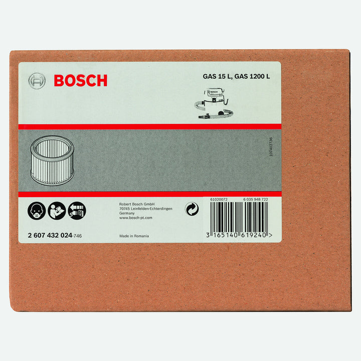 Bosch Süpürge Filtresi Kanallı Gas15/12-25 2