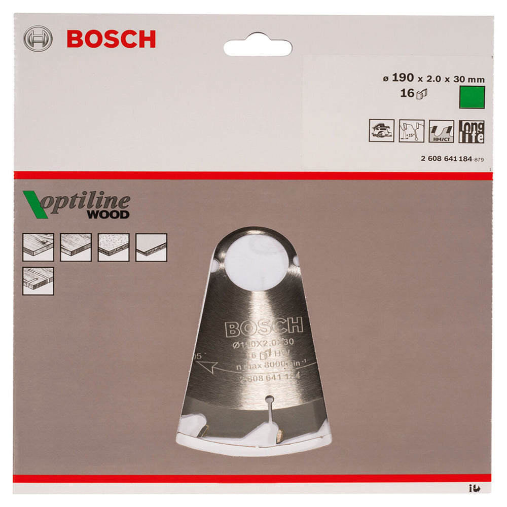 Bosch Optiline Wood 190x30 mm 16 Diş 2