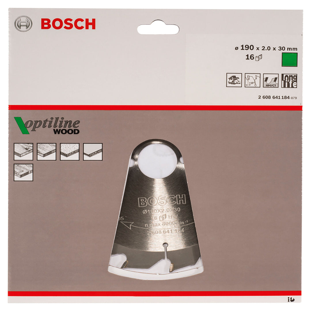 Bosch Optiline Wood 190x30 mm 16 Diş 2