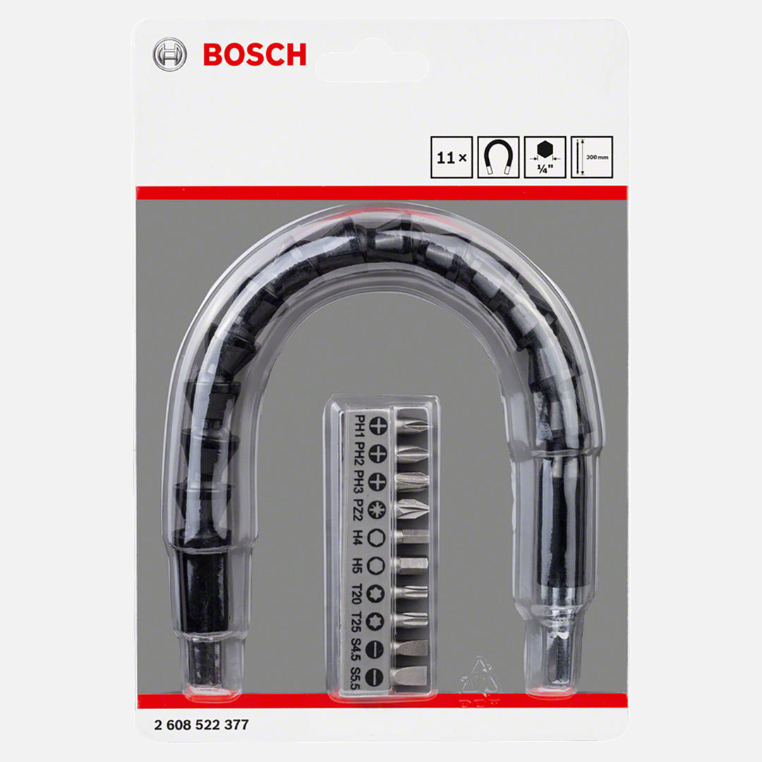 Bosch 10 Parça Vidalama ve Uzatma Adaptörü (30 cm)