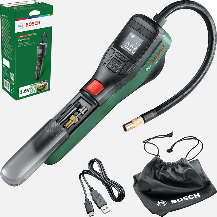 Bosch EasyPump 3.6 V Akülü Hava Pompası (Entegre Akü) 5