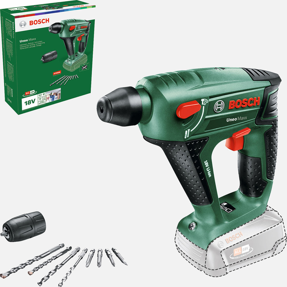 Bosch UNEO Maxx 18V Akülü Kırıcı Delici (Solo, Karton kutu) (Akü ve Şarj Cihazı Dahil Değildir.) 2