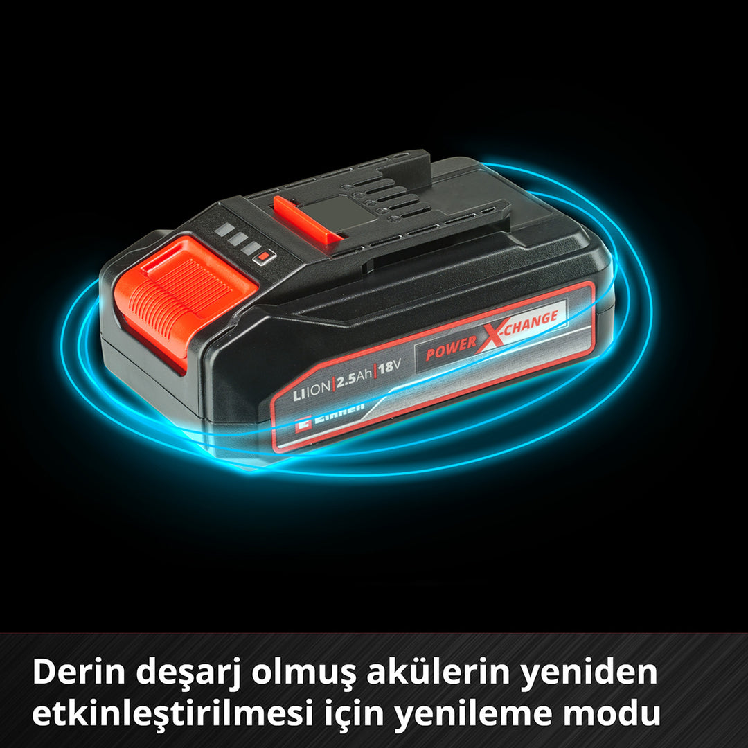 Einhell Power X-Change 18V 2,5 Ah Li-ion Akü 3A Şarj Cihazı 4
