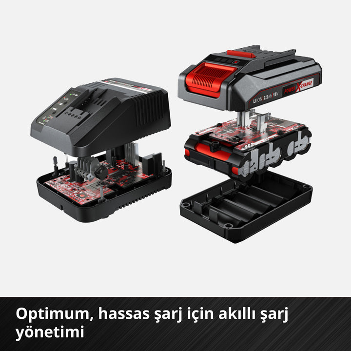 Einhell Power X-Change 18V 2,5 Ah Li-ion Akü 3A Şarj Cihazı 8