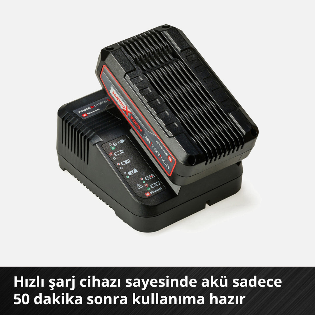 Einhell Power X-Change 18V 2,5 Ah Li-ion Akü 3A Şarj Cihazı 10