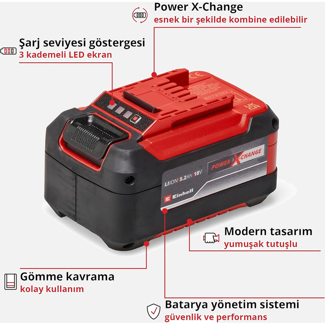 Einhell Power X-Change 18V 5,2 Ah Li-ion Akü 7