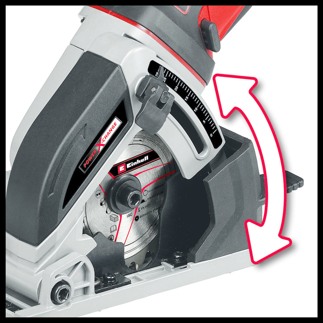 Einhell TE-CS 18V 89 mm Solo Mini Daire Testere (Akü ve Şarj Cihazı Dahil Değildir.) 9