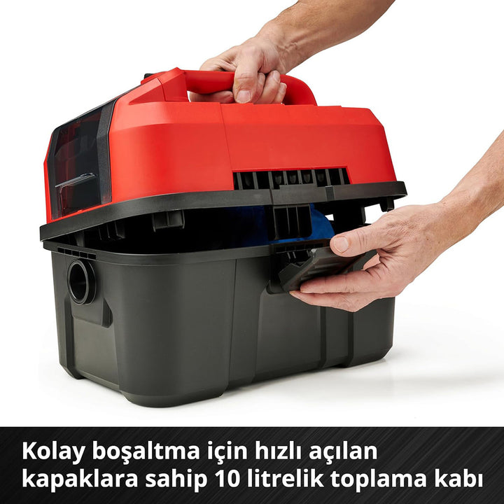 Einhell TE-VC 18/10 Li Solo Akülü Islak/Kuru Süpürge (Akü ve Şarj Cihazı Dahil Değildir.) 6