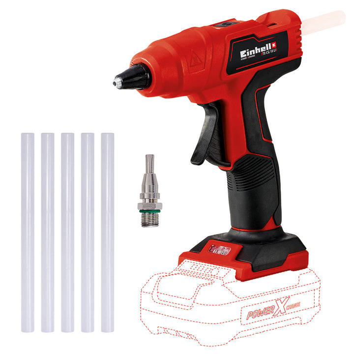 Einhell TE-CG 18 Li Solo Akülü Sıcak Silikon Mum Tabancası (Akü ve Şarj Cihazı Dahil Değildir.) 7
