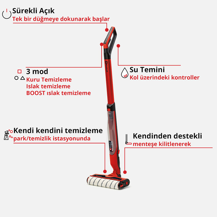 Einhell Cleanexxo Solo Akülü Sert Zemin Temizleyici (Akü ve Şarj Cihazı Dahil Değildir.) 10