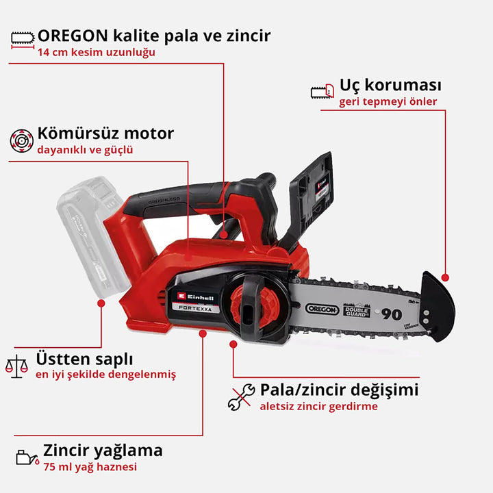 Einhell Fortexxa 18/20 TH Akülü Ağaç Kesme Makinesi 3