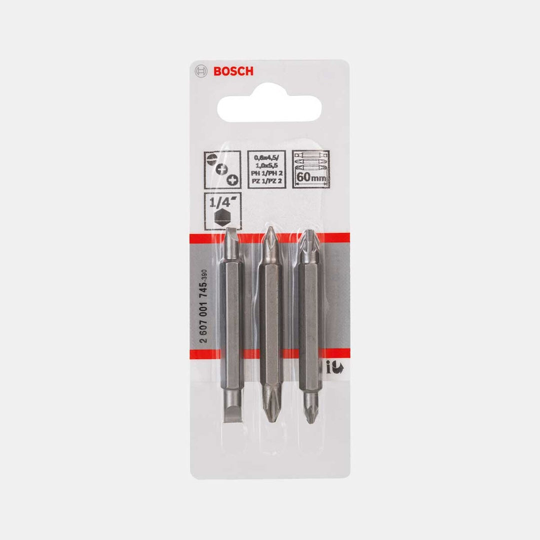 Bosch Set Vidalama Uçları Çifttarf 0,6x4,5 - 1,0x5,5 mm Ph1-Ph2Pz2,1