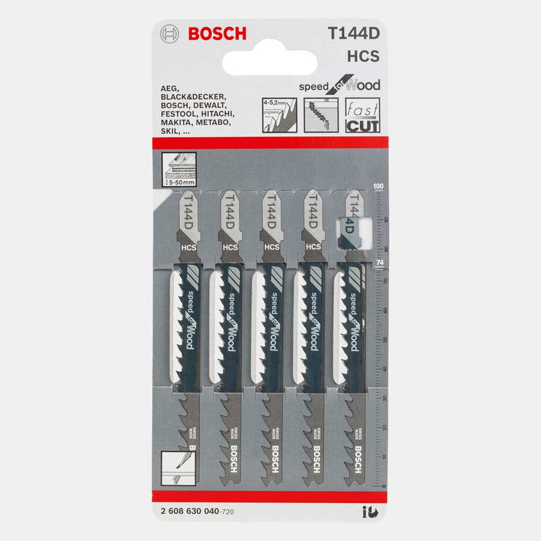 Bosch Ahşap Uç 5`li Paket T144 D Hcs 75 mm 2
