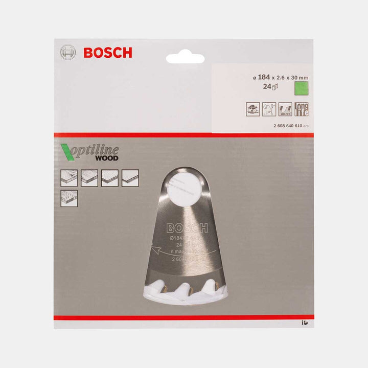 Bosch Optiline Daire Testere Bıçağı 184x30 mm 24 Diş