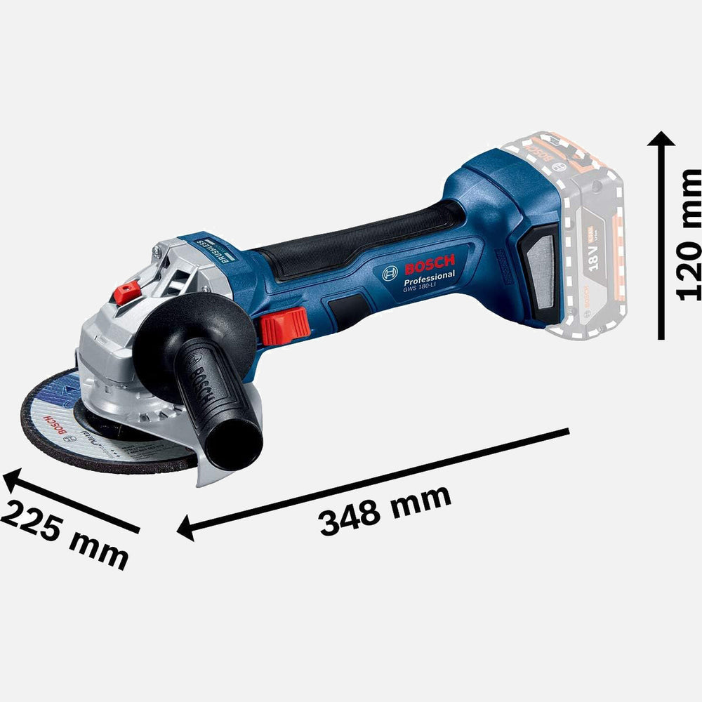 Bosch GWS 180 Akülü Profesyonel Taşlama Makinesi -Solo (Akü ve Şarj Cihazı Dahil Değildir.) 2